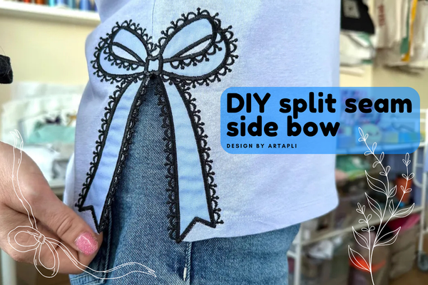 Lace split seam Applique designs