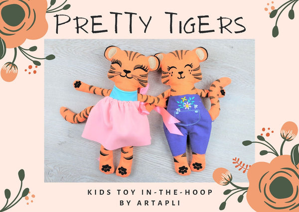 Pretty Tiger – In The Hoop Plushie Toy