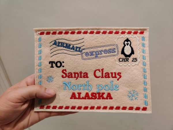 Envelope to Santa simply ITH  Felt project