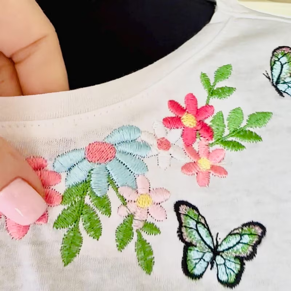 Neckline cutout machine embroidery designs
