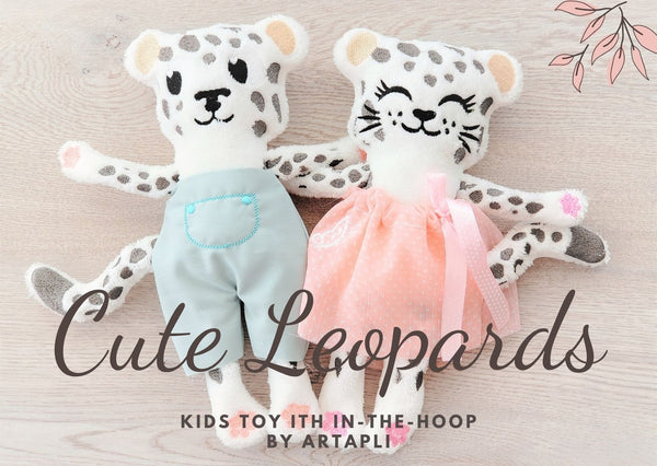 Cute Leopard - In The Hoop Plushie Toy