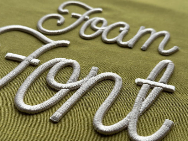 Puffy foam fonts