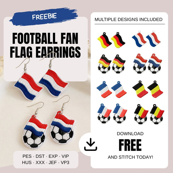 Football Fan Freebie: Flag Earrings