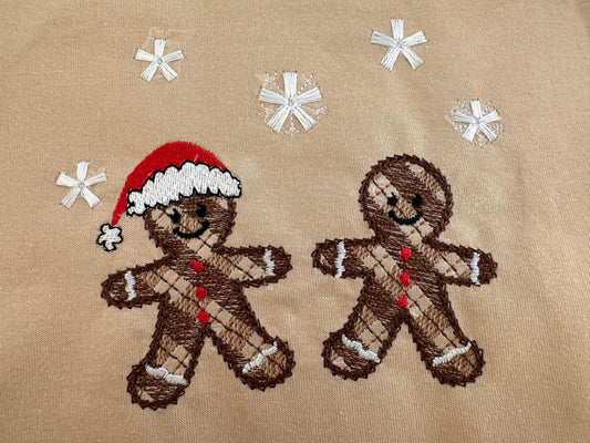 Gingerbread Man Chenille Embroidery Design