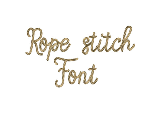 Handwritten Rope Stitch Font Sandy In-the-Hoop Embroidery Design