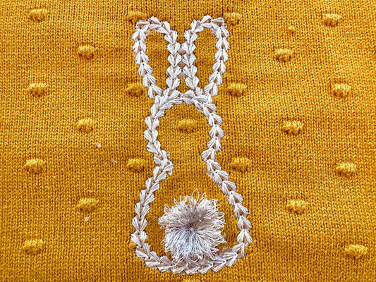 Easter Bunny Chain Embroidery Design