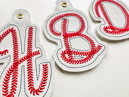 Baseball Monogram In-the-Hoop Embroidery Design