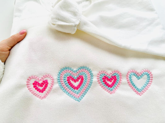 Heart Chain Embroidery Design — Extra Bold Chain Stitch Set