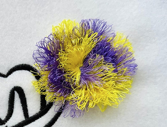Only Pom Poms Fringe Embroidery Design