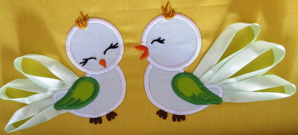 3D Birds Appliqué Embroidery