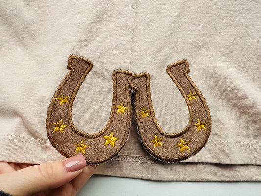 Horseshoe Appliqué Embroidery Design