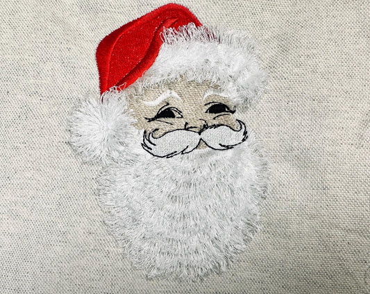 Santa Face Fringe Embroidery Design