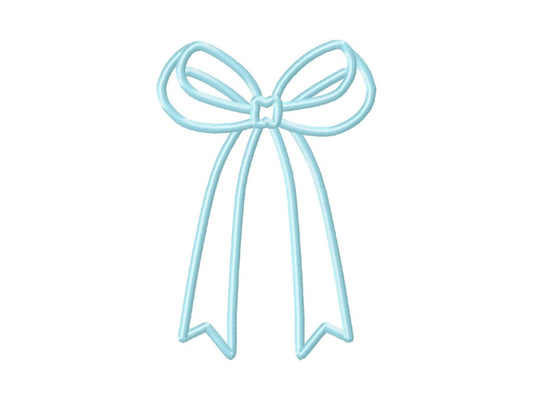 Floral Bow Applique Embroidery Design