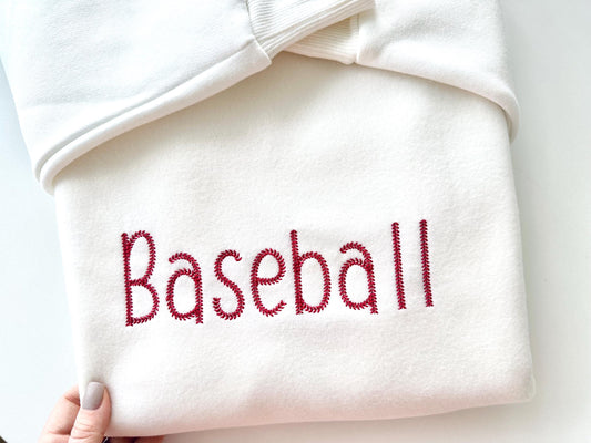 Baseball Stitch Softball Font In-the-Hoop Embroidery Design