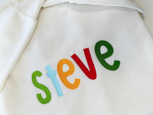 Versatile Fill Stitch Font Steve In-the-Hoop Embroidery Design