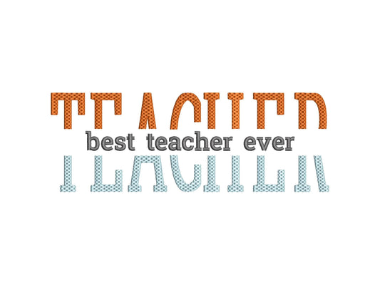 Waffle Stitch Narrow Split Font Standard Embroidery Design