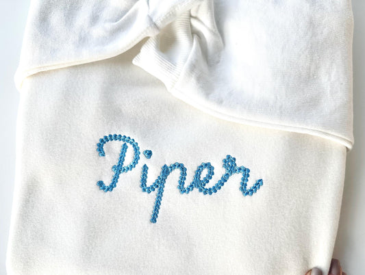 Extra Bold Chain Stitch Font Piper Embroidery Design