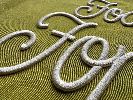 How to stitch Fonts with embroidery Puffy Foam