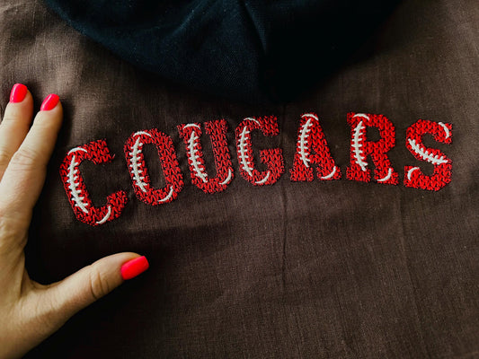 Knit Stitch Football Font Standard Embroidery Design