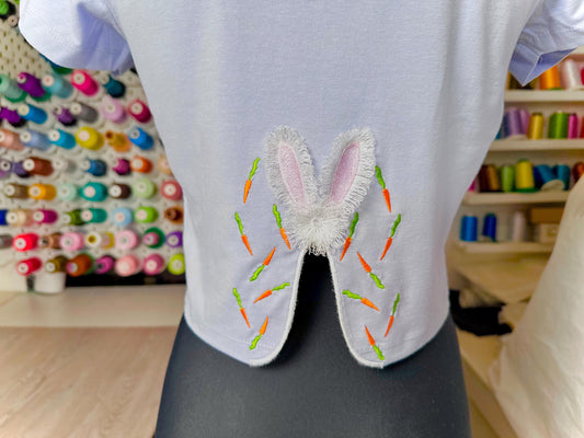 Easter Bunny Fringe Embroidery Design