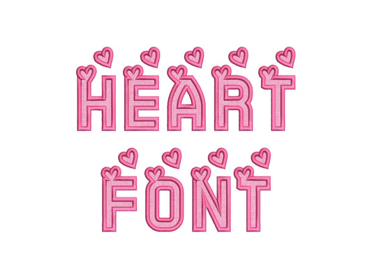 Heart Monogram Applique Embroidery Design