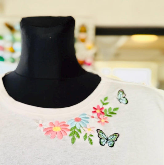 Butterfly Floral In-the-Hoop Embroidery Design