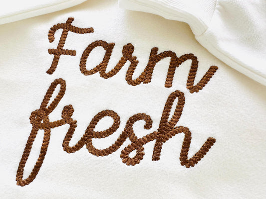 Rope Stitch Font Farm Standard Embroidery Design