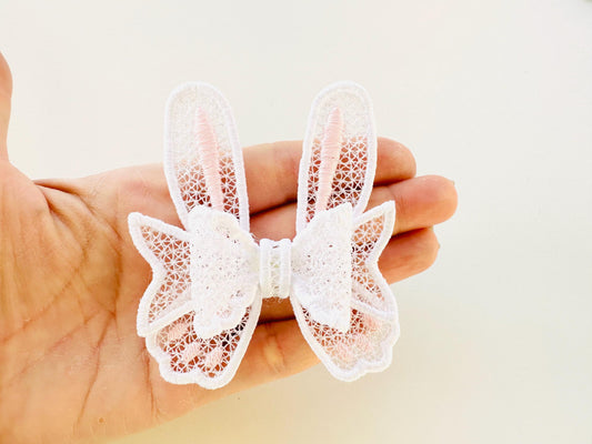 Cute Bunny Bow In-the-Hoop Embroidery Design