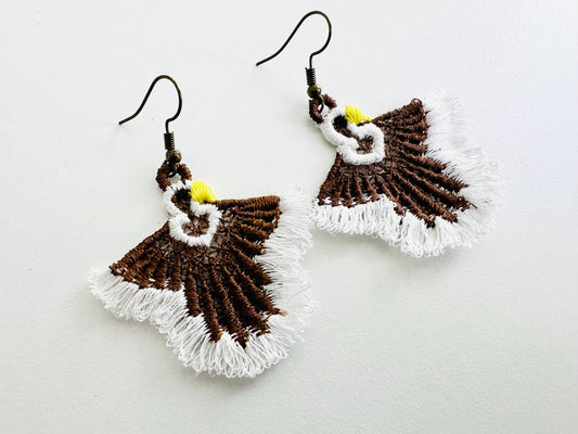 Eagle Fringed Feathers Fringe Embroidery Design