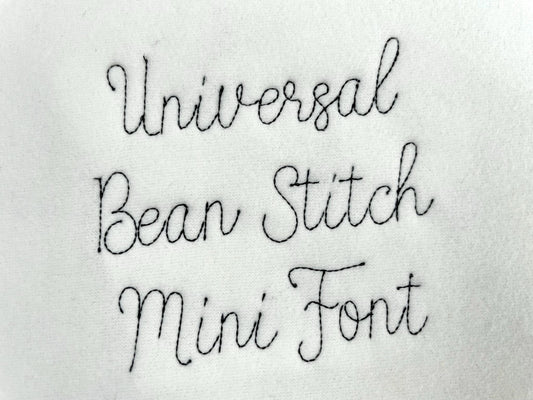 Handwritten Line Font Bean Stitch Embroidery Design