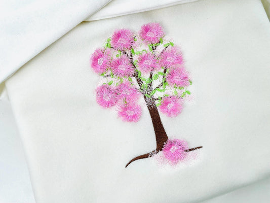 Fringed Blossom Apple Tree Fringe Embroidery Design
