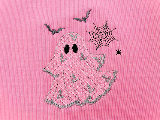 Halloween Ghost Lace Embroidery Design