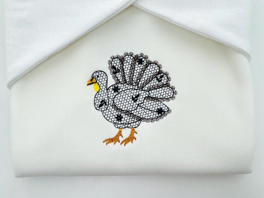 Floral Turkey Lace Embroidery Design
