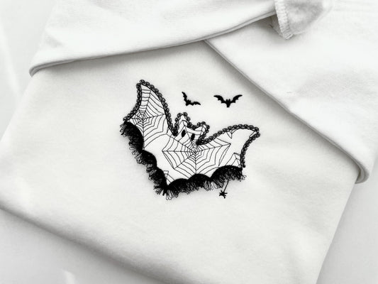Halloween Bat Fringe Embroidery Design
