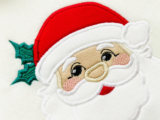 Classic Santa Applique Embroidery Design