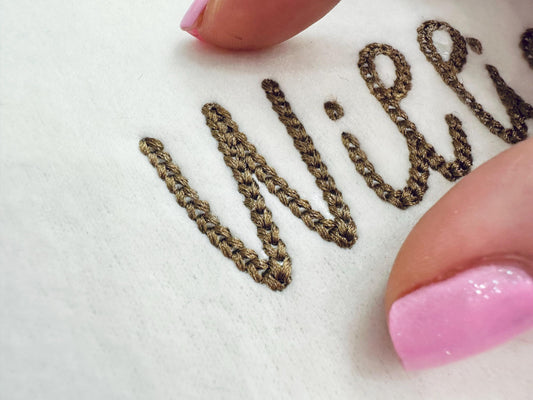 Mini Extra Bold Tiny Chain Font Chain Embroidery Design