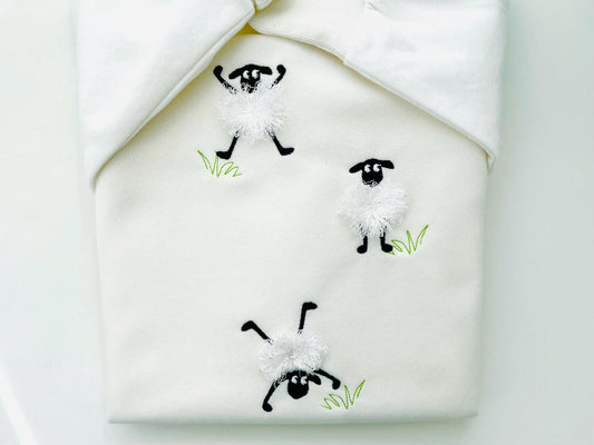 Little Fluffy Sheep Chenille Embroidery Design