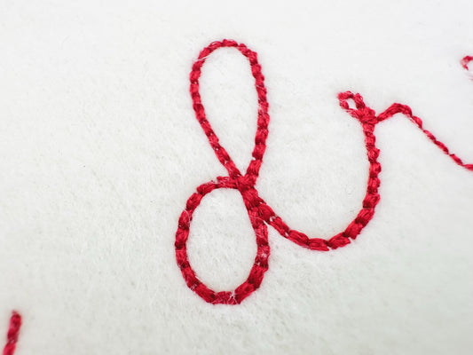 Handwritten Font Bunny Bean Bean Stitch Embroidery Design