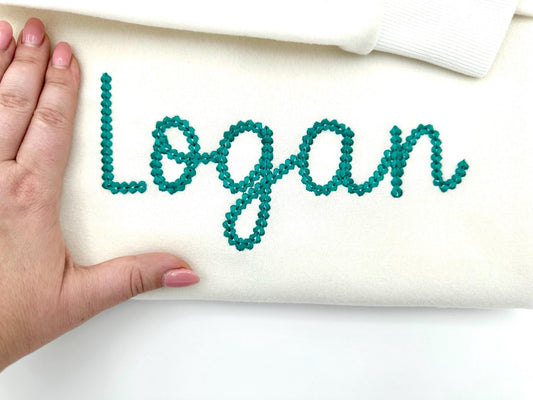 Whisker Extra Bold Chain Font Embroidery Design