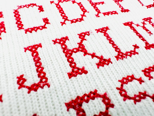 Cross Stitch Font Standard Embroidery Design