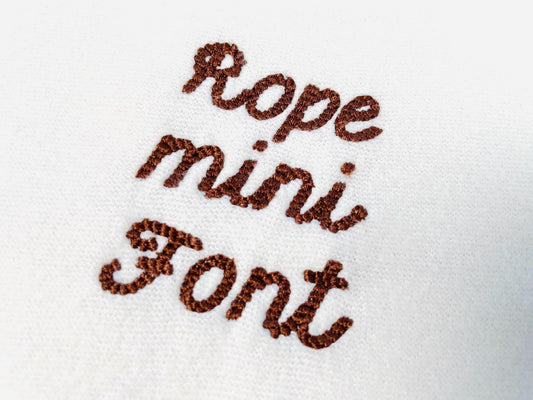 Mini Rope Stitch Font Penny Standard Embroidery Design