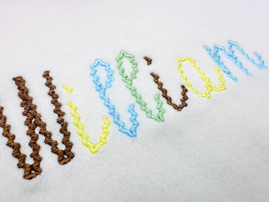 Ricrac Handwritten Font Standard Embroidery Design