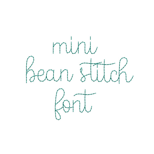 Handwritten Script Font Buddy Bean Standard Embroidery Design