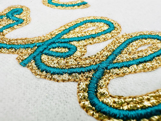 HTV Glitter Satin Stitch Applique Embroidery Design