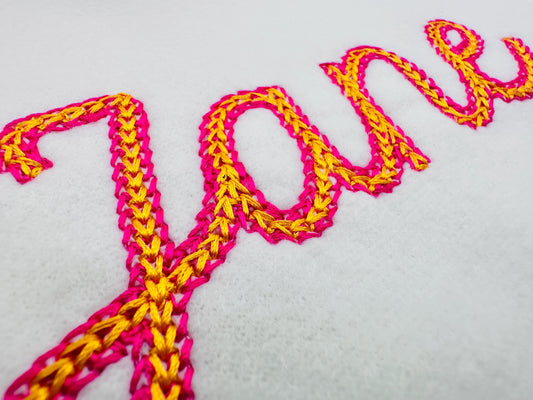 Chain Grace 2-Color Chain Font Embroidery Design