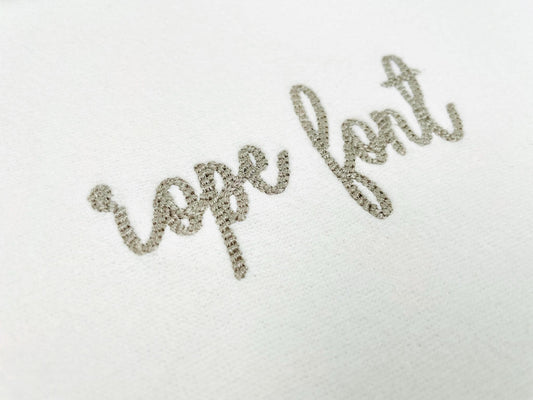 Narrow Mini Rope Font Standard Embroidery Design