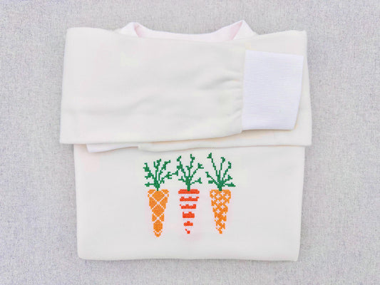 Carrot Trio Cross Stitch Embroidery Design