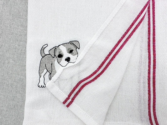 Playing Pitbull Puppy In-the-Hoop Embroidery Design