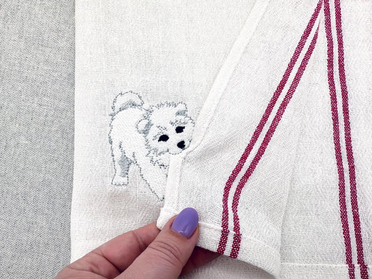 Playing Samoyed Puppy In-the-Hoop Embroidery Design