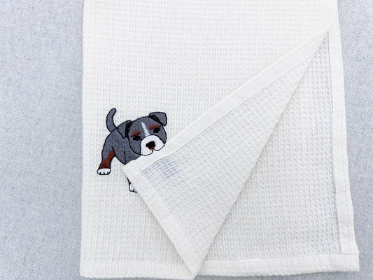 Pocket Bully Playing Mini Bulldog In-the-Hoop Embroidery Design